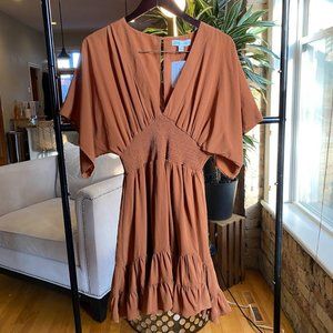 She + Sky Orange Dress